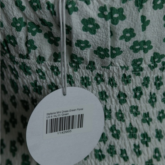 NWT Princess Polly Stefanie Mini Dress Green Floral | US 4 - Picture 7 of 7
